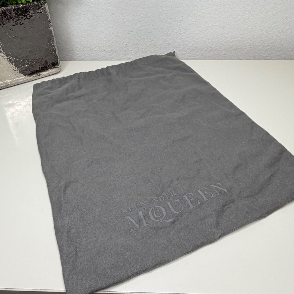 Alexander McQueen Dust Bag Unisex Grey Logo Drawstring Storage Luxury OS